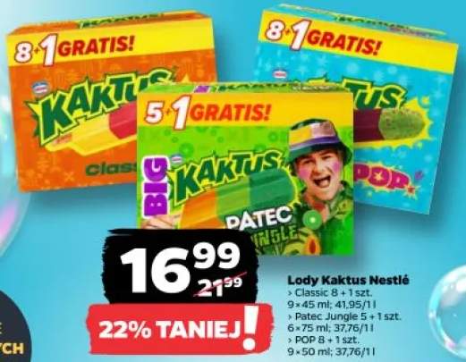 Lody Kaktus Patec Jungle Nestlé 6-pak 75ml