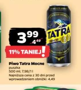 Piwo Tatra Mocne puszka