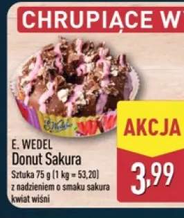 Donut Sakura E. Wedel z nadzieniem o smaku sakura kwiat wiśni
