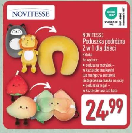 Poduszka podróżna 2 w 1 dla dzieci NOVITESSE poduszka motylek