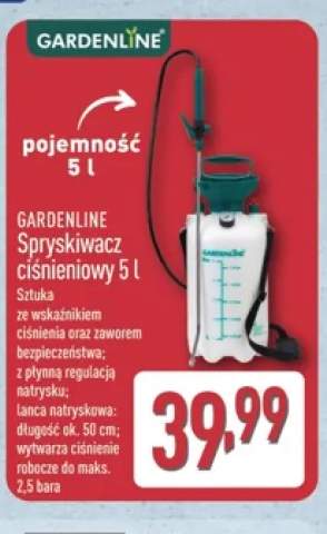 Spryskiwacz ciśnieniowy GARDENLINE 5l