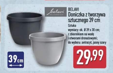 Doniczka z tworzywa sztucznego BELAVI 39cm