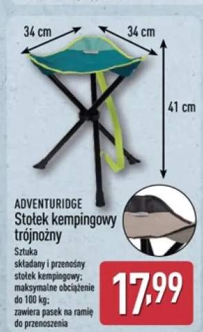 Stołek kempingowy trójnożny ADVENTURIDGE