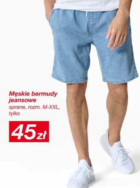 Męskie bermudy jeansowe sprane rozm. M-XXL