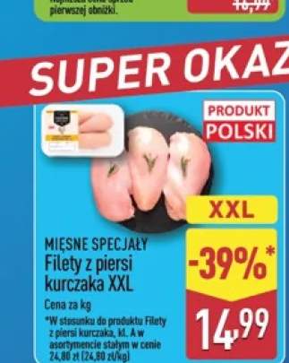 Filety z piersi kurczaka XXL MIĘSNE SPECJAŁY