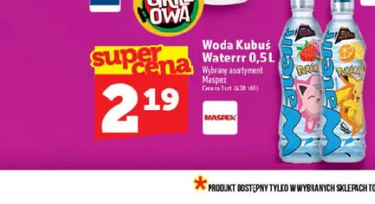 Woda Kubuś Waterrr Pokemon