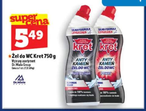 Żel do WC Kret Anty Kamień Multi Action