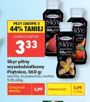 Skyr pitny wysokobiałkowy Piątnica brzoskwinia