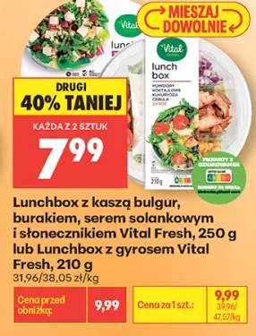 Lunchbox z kaszą bulgur, burakiem, serem solankowym i słonecznikiem Vital Fresh