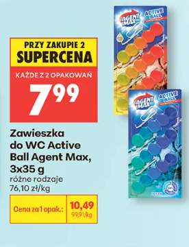 Zawieszka do WC Active Ball Agent Max 3x35g
