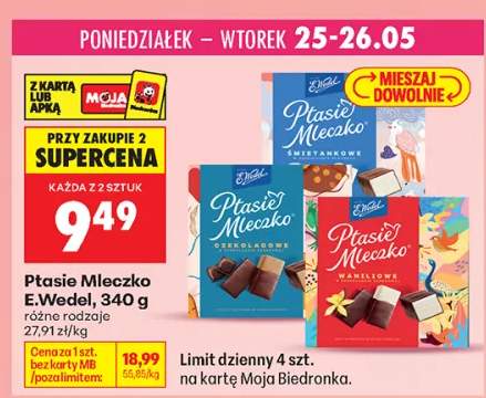 Ptasie Mleczko E.Wedel śmietankowe