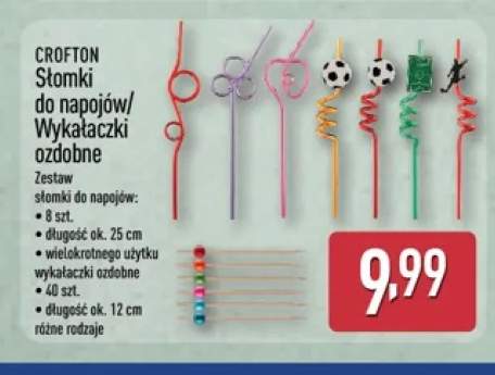 Słomki do napojów wielokrotnego użytku CROFTON 8-pak 25cm
