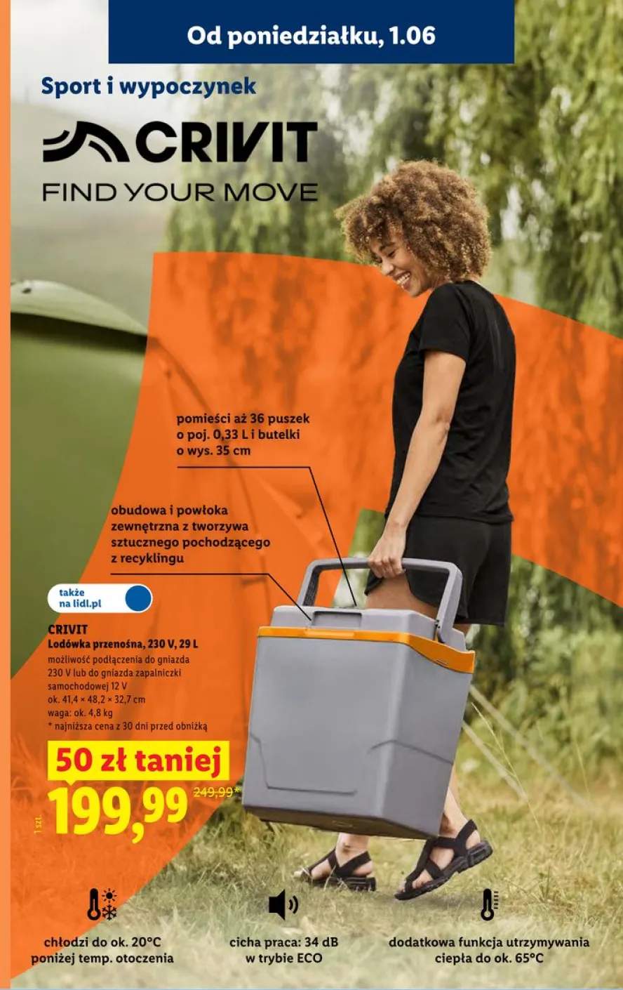 Lodówka przenośna CRIVIT 230V 29l