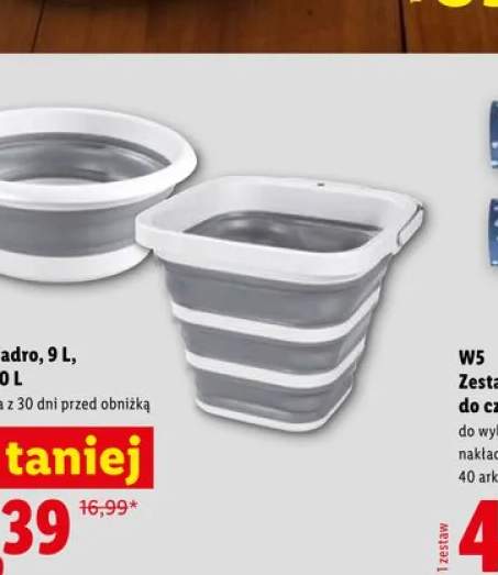Składane wiadro W5 9l