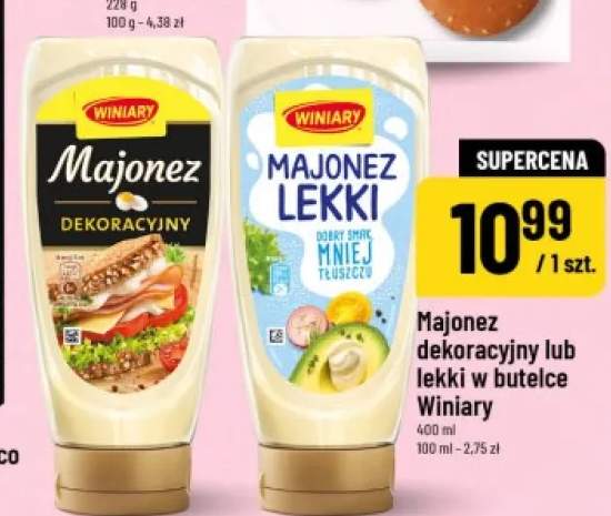 Majonez dekoracyjny w butelce Winiary