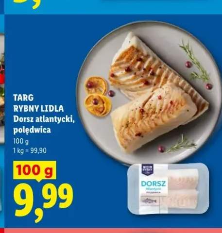 Dorsz atlantycki polędwica Targ Rybny Lidla