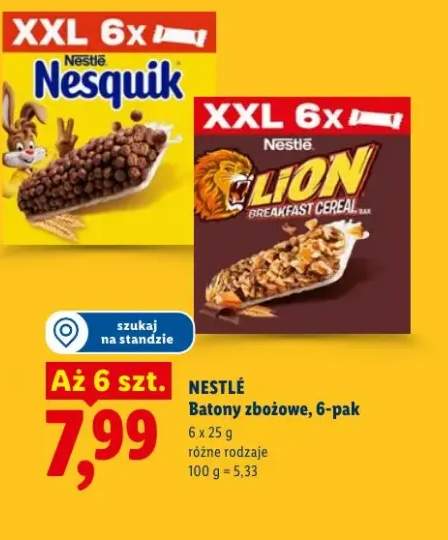 Batony zbożowe Nestlé Nesquik 6-pak 25g