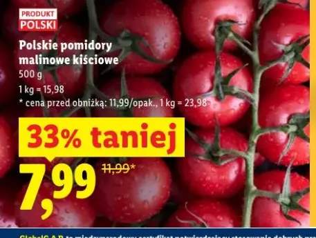 Polskie pomidory malinowe kiściowe