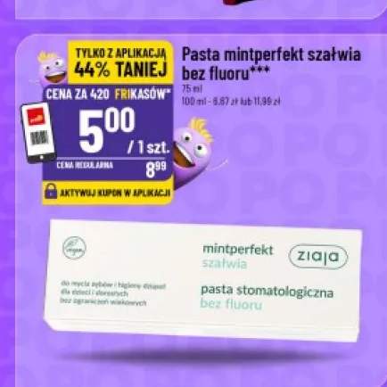 Pasta mintperfekt szałwia bez fluoru Ziaja