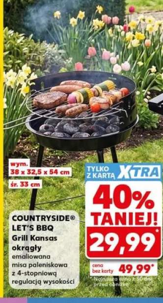 Grill Kansas okrągły COUNTRYSIDE LET'S BBQ