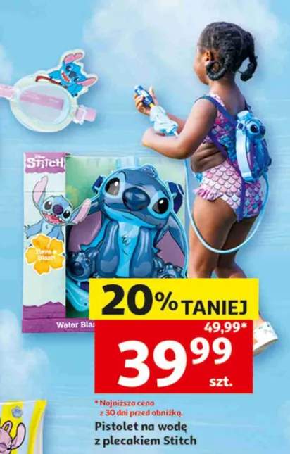 Pistolet na wodę z plecakiem Stitch