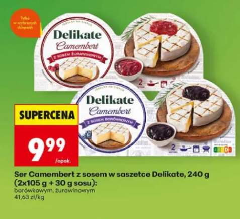 Ser Camembert z sosem w saszetce Delikate