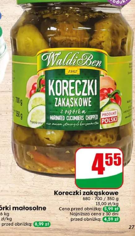 Koreczki zakąskowe z ogórka Waldi Ben