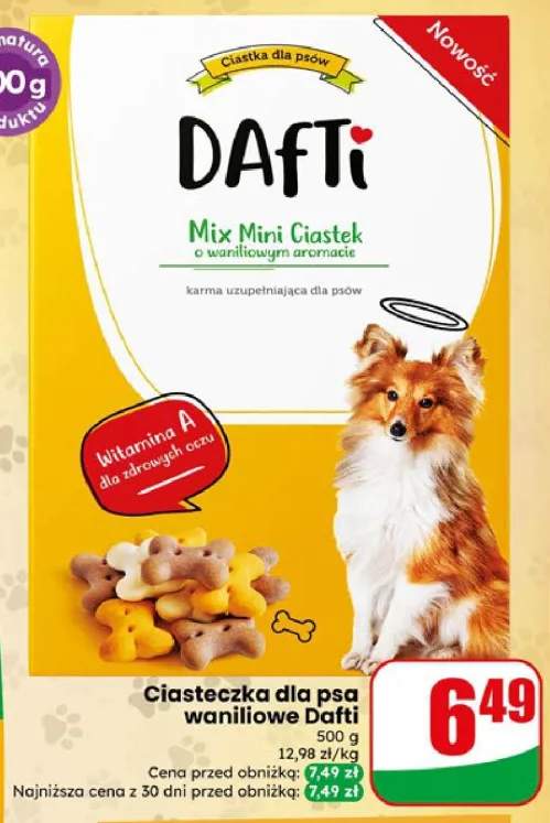 Ciasteczka dla psa waniliowe Dafti