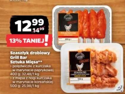 Szłyk drobiowy polędwiczki z kurczaka w marynacie paprykowej Grill Bar Sztuka Mięsa