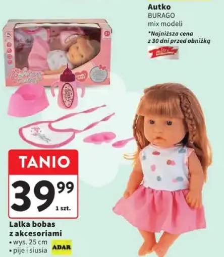 Lalka bobas z akcesoriami wys. 25cm pije i siusia