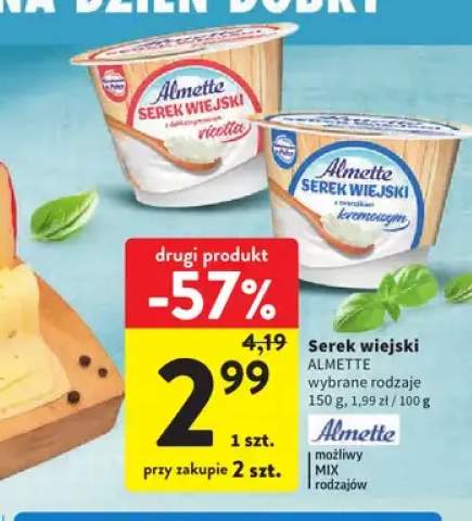 Serek wiejski Almette z twarożkiem kremowym