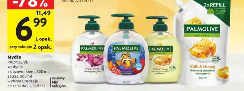 Mydło w płynie z dozownikiem Palmolive Naturals Orchid & Milk