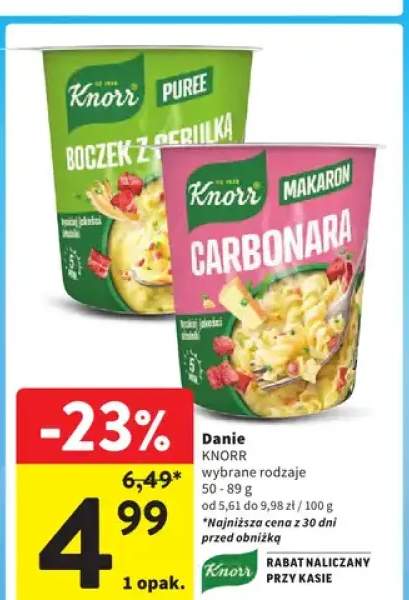 Danie Puree boczek z cebulką Knorr