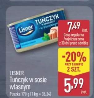 Tuńczyk w sosie własnym Lisner
