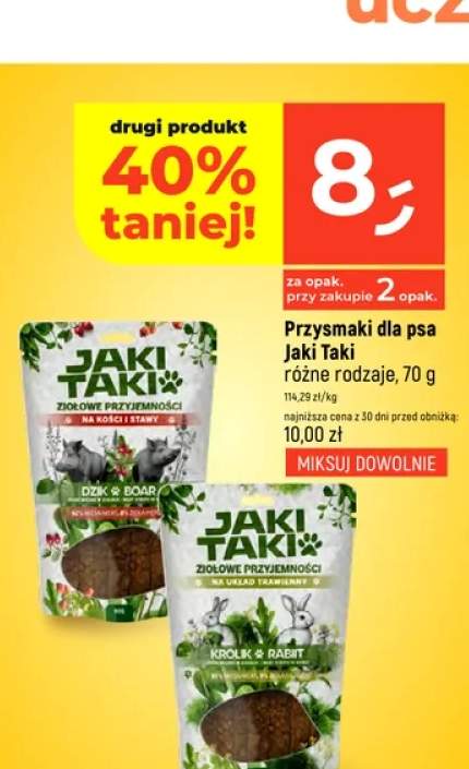 Przysmaki dla psa Jaki Taki Ziołowe Przyjemności Dzik