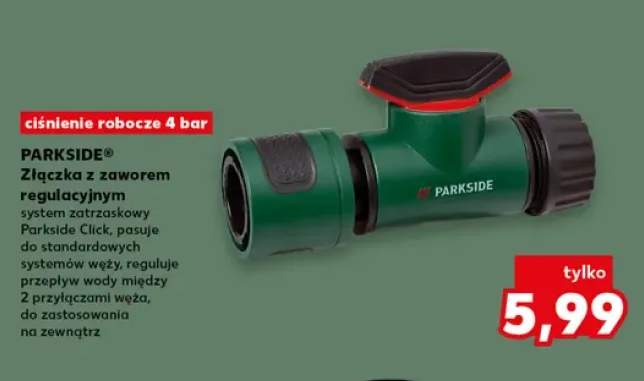 Złączka z zaworem regulacyjnym PARKSIDE