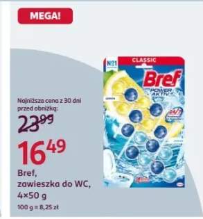 Zawieszka do WC Bref Power Aktiv Lemon