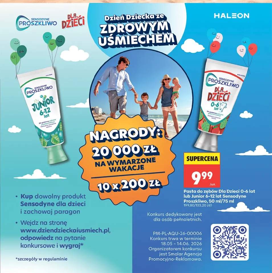 Pasta do zębów dla dzieci 0-6 lat Sensodyne Proszkliwo