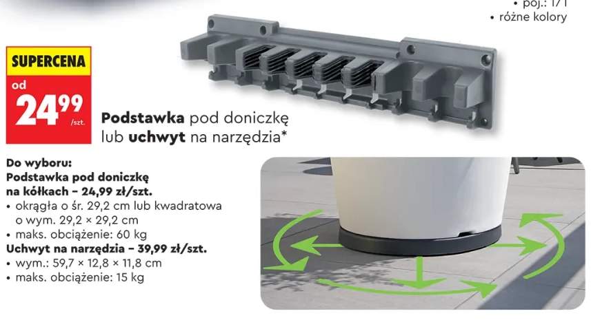 Podstawka pod doniczkę lub uchwyt na narzędzia
