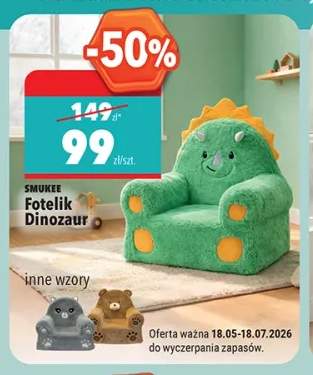 Fotelik SMUKEE Dinozaur