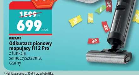 Odkurzacz pionowy mopujący DREAME H12 Pro z funkcją samoczyszczenia czarny