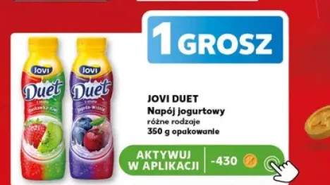 Napój jogurtowy JOVI DUET o smaku truskawka-kiwi