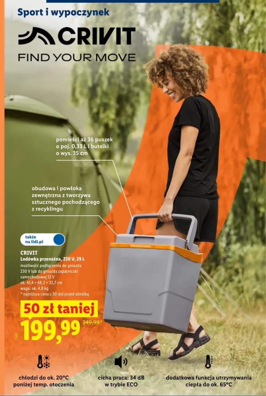 Lodówka przenośna CRIVIT 230V 29l