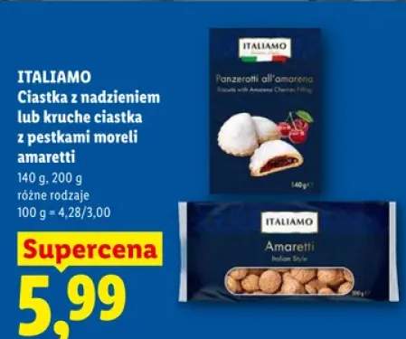 Kruche ciastka z pestkami moreli amaretti Italiamo