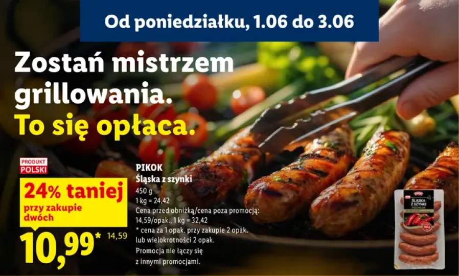 Kiełbasa śląska z szynki Pikok
