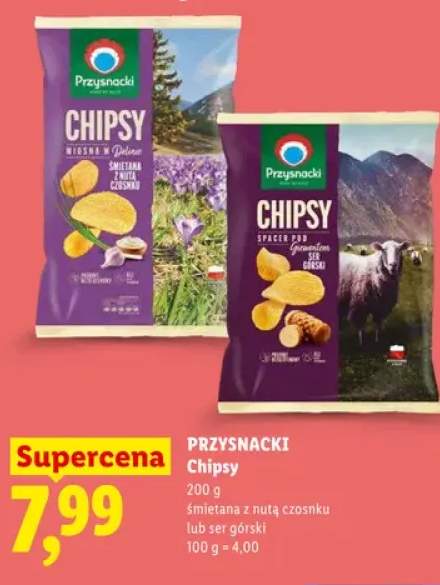 Chipsy Przysnacki śmietana z nutą czosnku