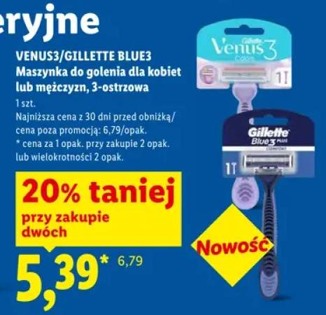 Maszynka do golenia dla kobiet VENUS3 3-ostrzowa