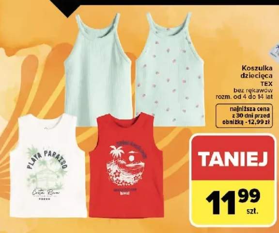 Koszulka dziecięca TEX bez rękawów