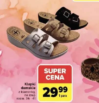 Klapki damskie na rzep