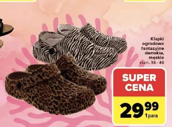 Klapki ogrodowe fantazyjne